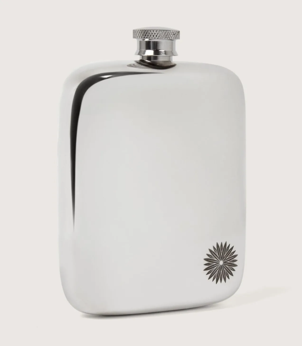 6 Oz Pewter Hip Flask With Sporter Engraving In Steel