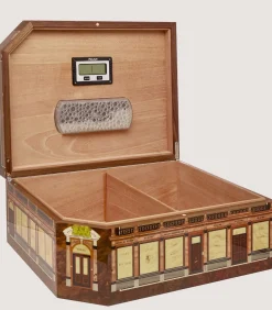 Audley House Marquetry Humidor In Natural