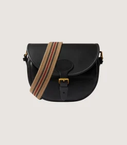 Bridle Leather Cartridge Bag In Dark Brown.
