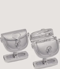 Cartridge Bag Cufflinks In Silver