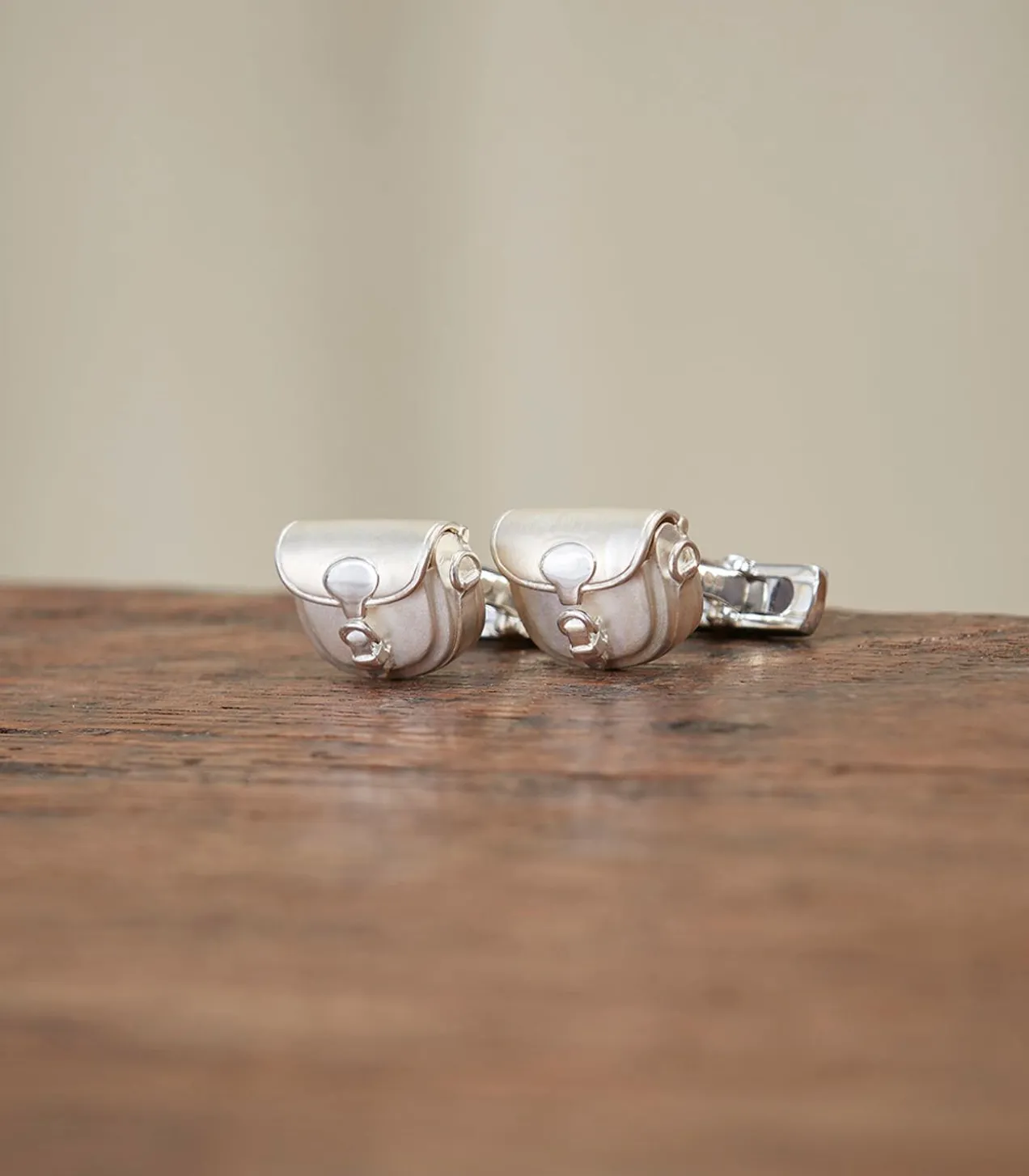Cartridge Bag Cufflinks In Silver