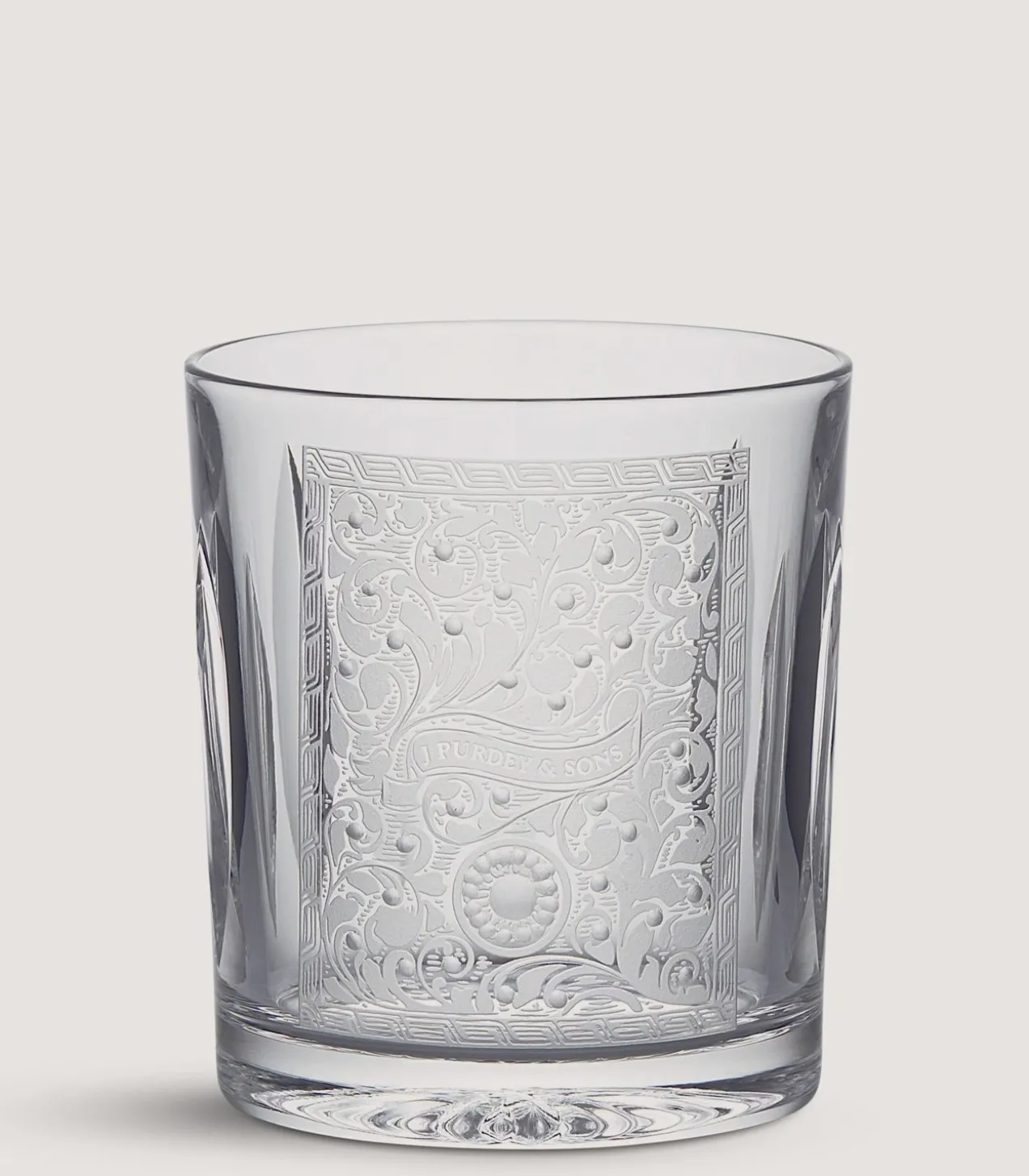 Crystal Tumbler With Scroll Engraving