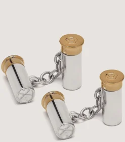 Double Cartridge Silver Cufflinks In Silver