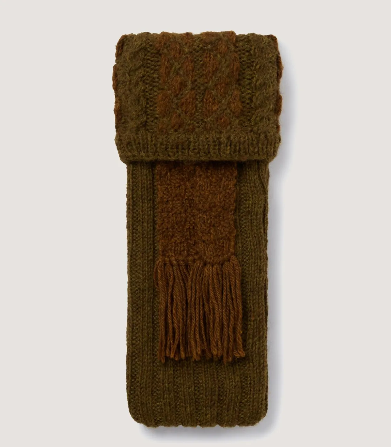 Kynance Lattice Alpaca Field Sock In Bronze