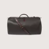 Leather Duffle Holdall Loader In Dark Brown