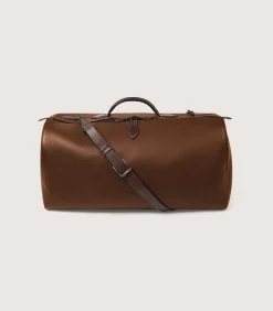 Leather Duffle Holdall Loader In Cognac