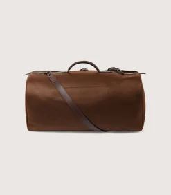 Leather Duffle Holdall Loader In Cognac