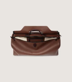 Leather Holdall Suiter Decoy In Cognac