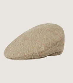 Litton Short Peak Cashmere Tweed Cap In Dughaill