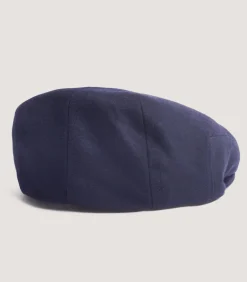 Litton Short Peak Loden Cap In Navy