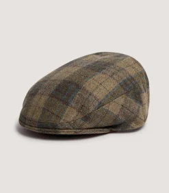 Litton Short Peak Tweed Cap In Glentress