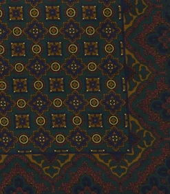Madder Pocket Square In Green