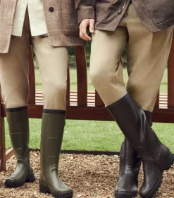 Men'S Brushed Cotton Twill Flat Front Trousers In Khaki