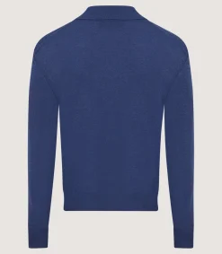 Men'S Cashmere Duke Polo In Canvas Blue