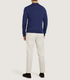 Men'S Cashmere Duke Polo In Canvas Blue