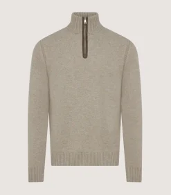 Men'S Cashmere Quarter Zip Sweater