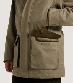 Men'S Cashmere Tweed Raglan Field Coat