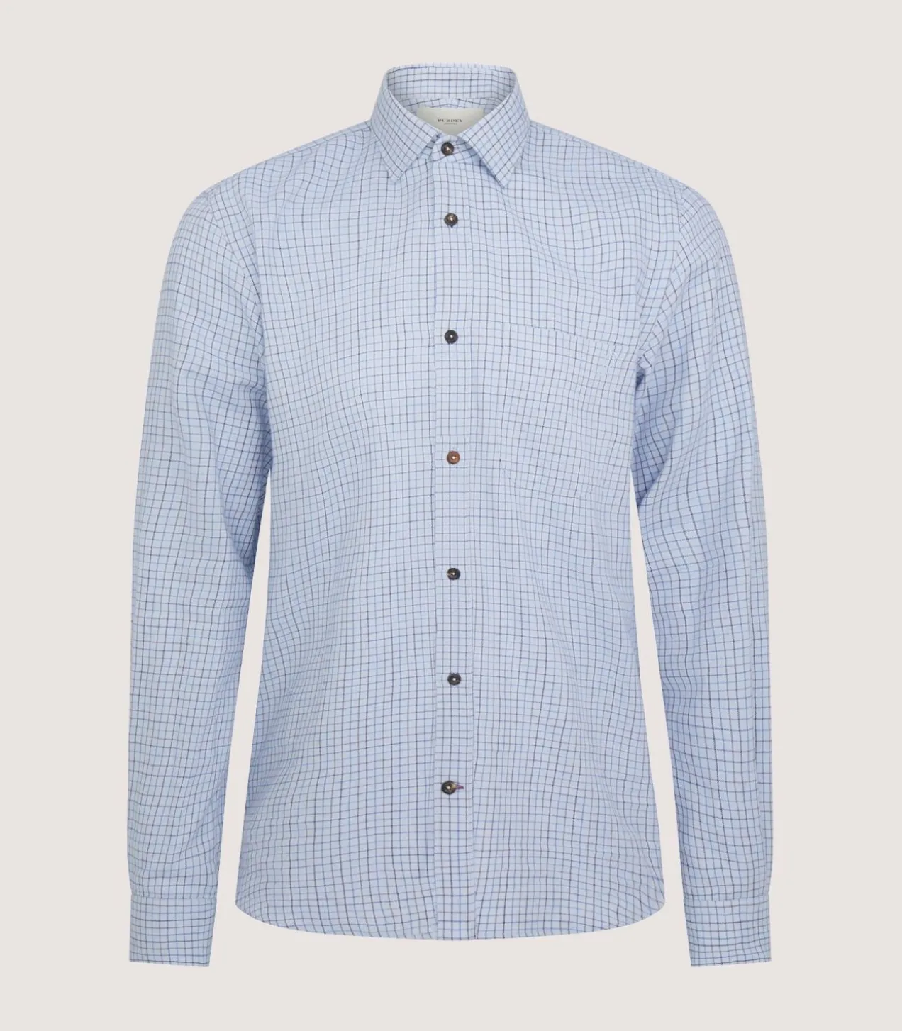 Men'S Cotton Cashmere Sporting Shirt In Loch Blue
