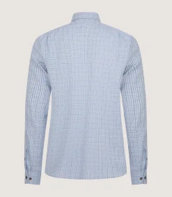 Men'S Cotton Cashmere Sporting Shirt In Loch Blue