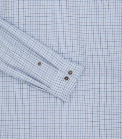 Men'S Cotton Cashmere Sporting Shirt In Loch Blue