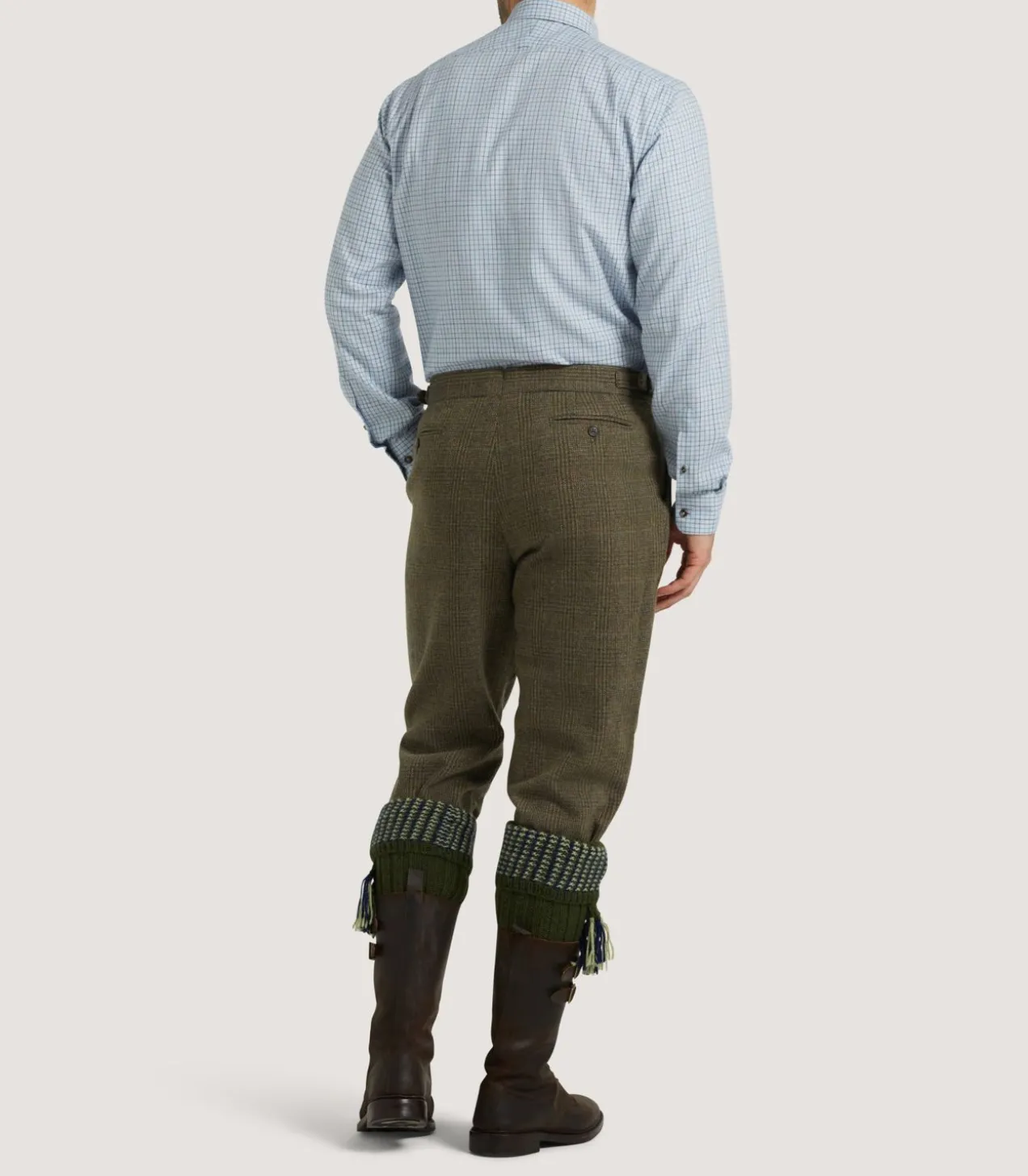Men'S Cotton Cashmere Sporting Shirt In Loch Blue