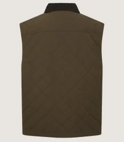 Men'S Dark Olive Padded Purdey Gilet