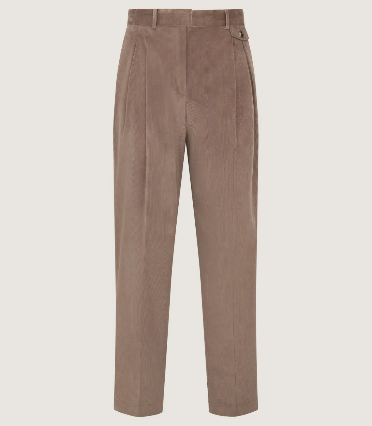 Men'S Double Buckle Cord Trousers