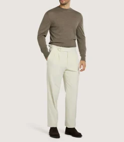 Men'S Double Buckle Cord Trousers