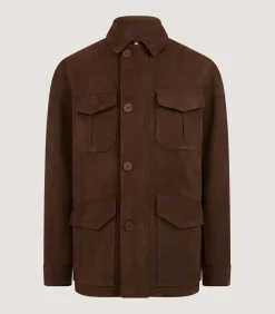 Men'S Kensington Nubuck Jacket In Dark Brown
