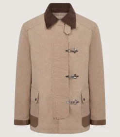 Men'S Khaki Latch Coat