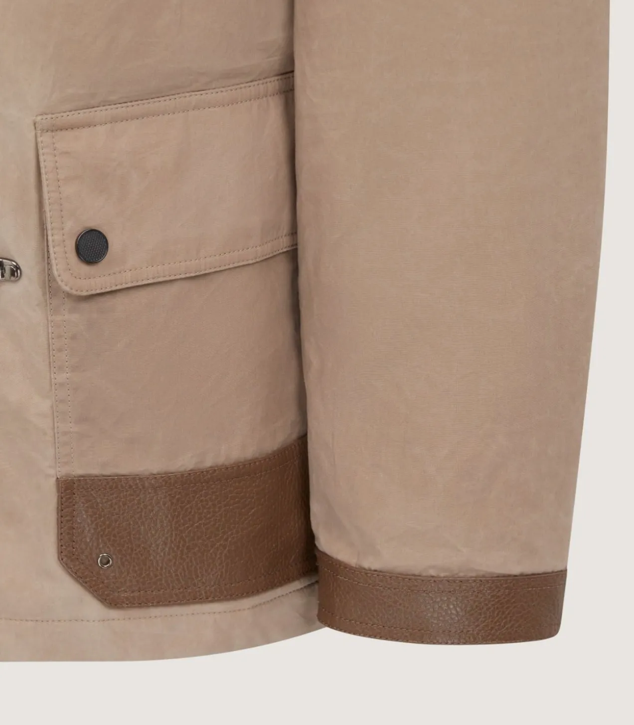 Men'S Khaki Latch Coat