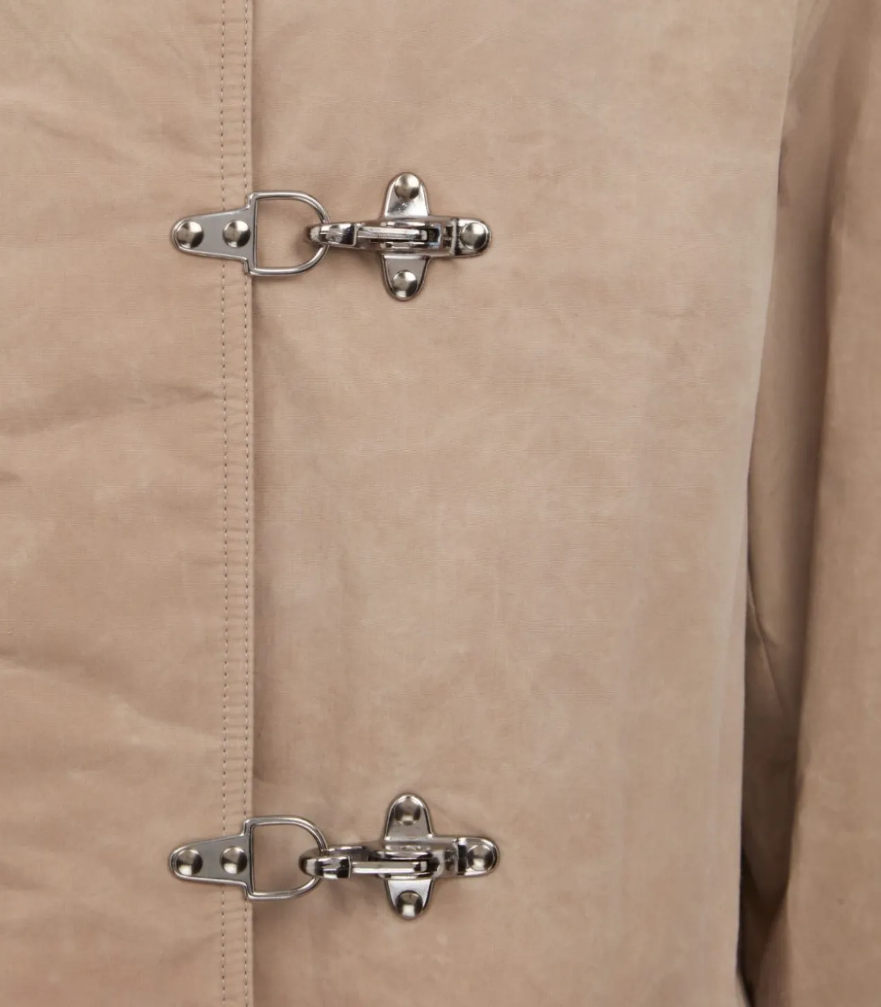 Men'S Khaki Latch Coat
