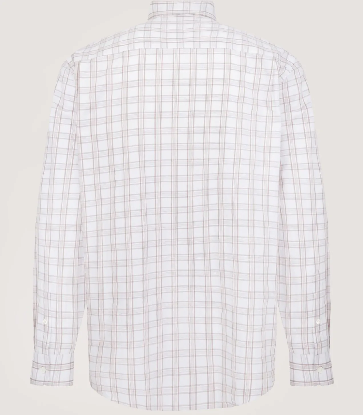 Men'S Light Cotton Check Button Down Shirt In Taupe