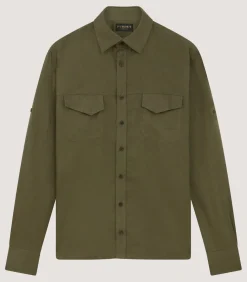 Men'S Linen Selous Safari Shirt In Forest Green