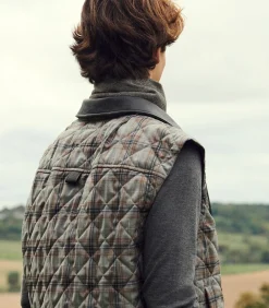 Men'S Padded Barn Gilet In Flannel Grey