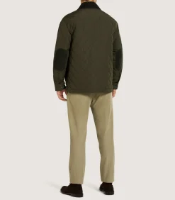 Men'S Padded Purdey Jacket In Dark Olive