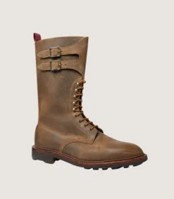 Men'S Rough Out Nubuck Twin Strap Boot With Ridgeway Sole In Tan
