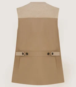 Men'S Summer Cotton Sporting Vest In Dark Taupe