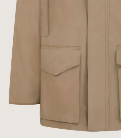 Men'S Summer Dry Wax Field Coat In Taupe