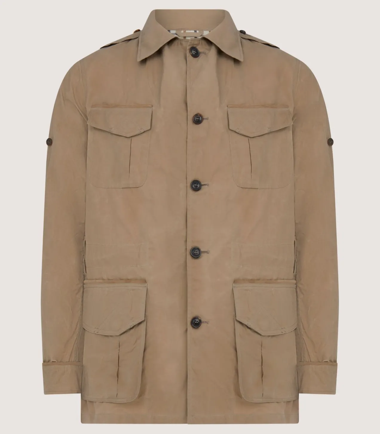 Men'S Summer Dry Wax Safari Jacket In Taupe