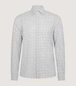 Men'S Summer Sporting Half Tattersall Double Cuff Shirt