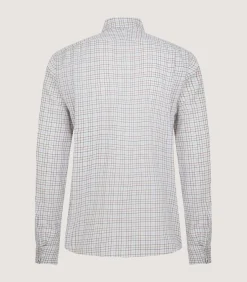 Men'S Summer Sporting Half Tattersall Double Cuff Shirt