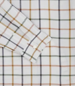 Men'S Summer Sporting Windowpane Pocket Shirt In Green