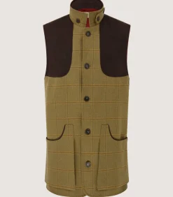 Men'S Technical Tweed High Collar Sporting Vest In Berkshire