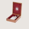 6Oz Silver Flask With Funnel In Walnut Case In Silver