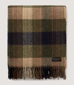 Recycled Check Blanket In Navy
