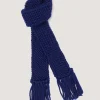 Saltby Handknitted Wool Garter In Navy