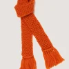 Saltby Handknitted Wool Garter In Orange