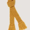 Saltby Handknitted Wool Garter In Gold