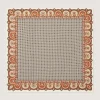 Small Medallion Scarf In Rust